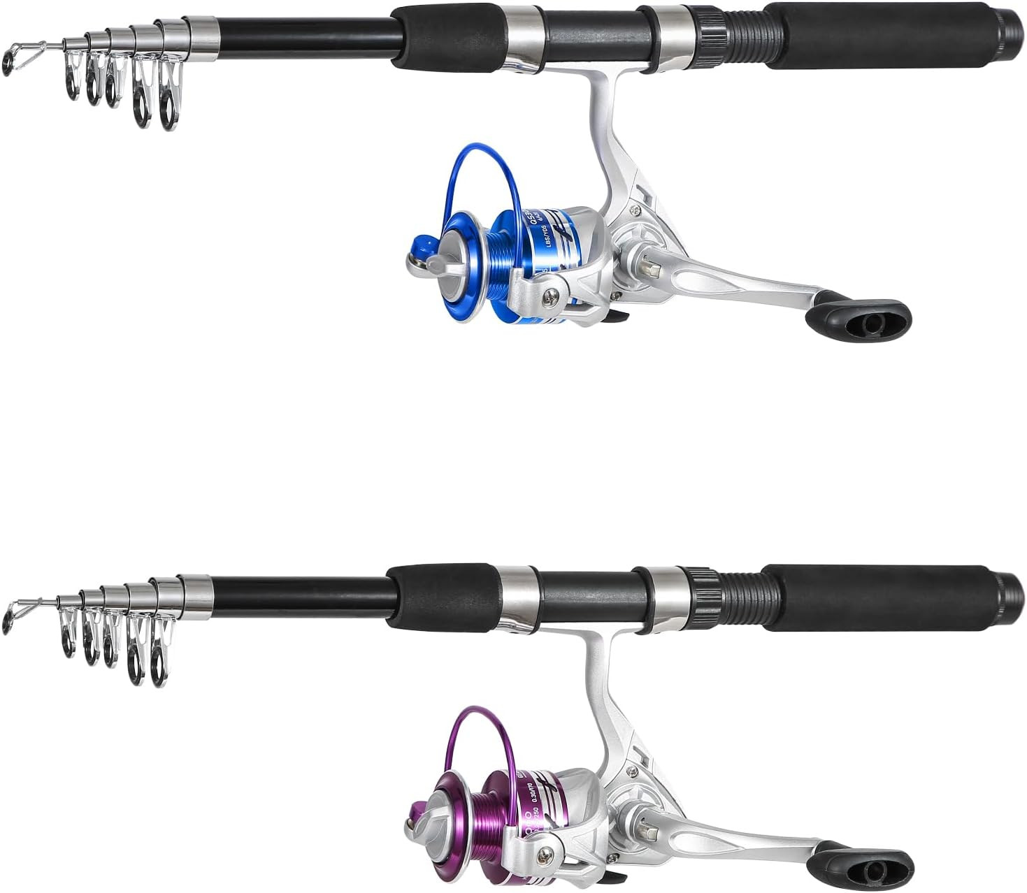Fishing Pole Combo, 6.9Ft 2Pcs Telescopic Rods Set, Collapsible Fishing Rods, 2P