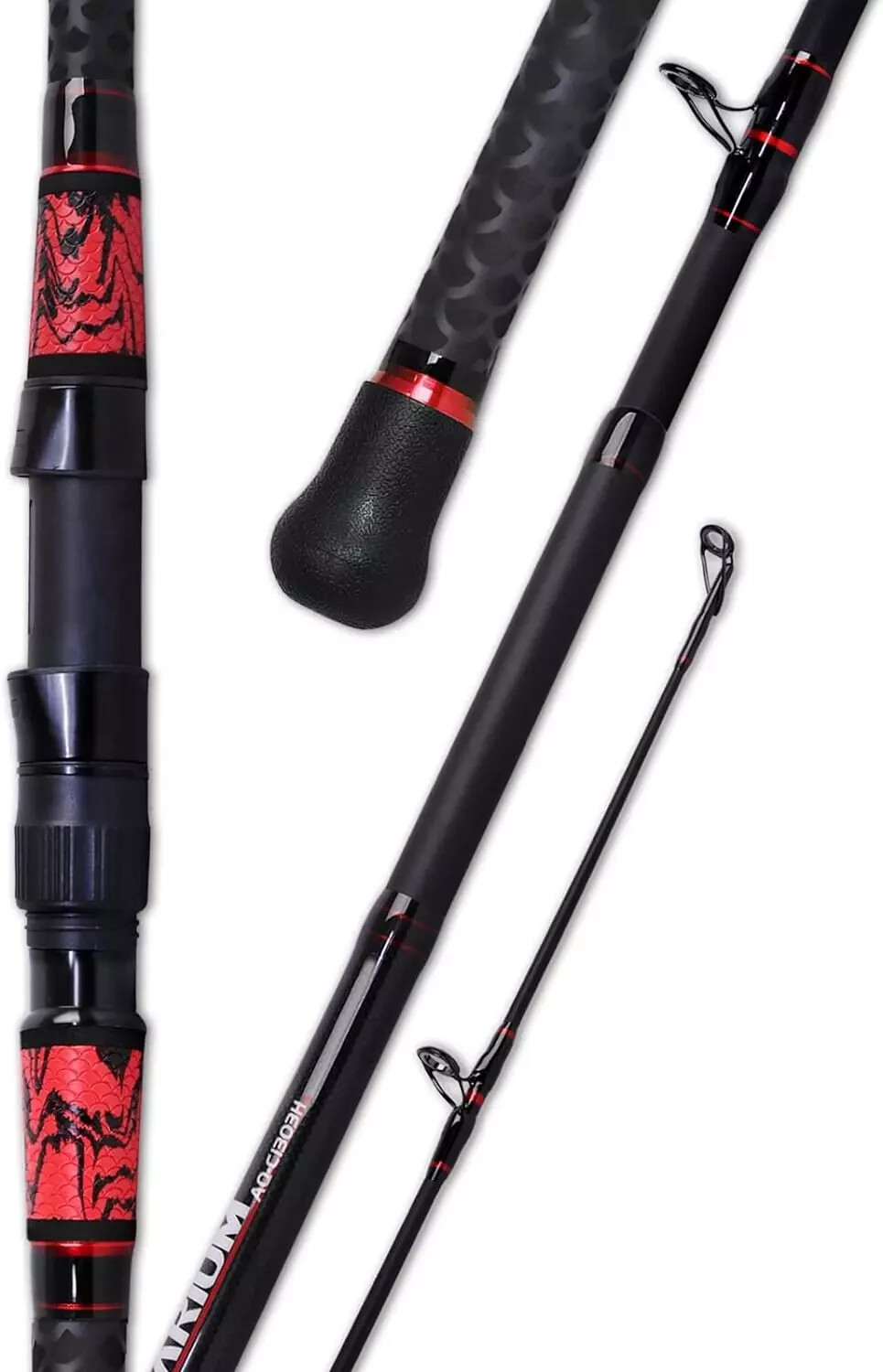 Surf Fishing Rod Graphite Travel Fishing Pole 2PC/3PC Portable Solid Carbon Fibe