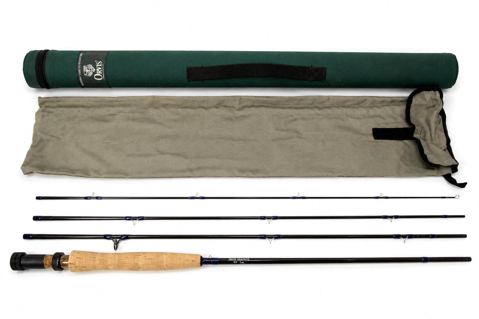 Orvis Silver Label TL Fly Rod 9′ 6wt 4pc Tip Flex 9.5 w/ Tube & Sock Made USA