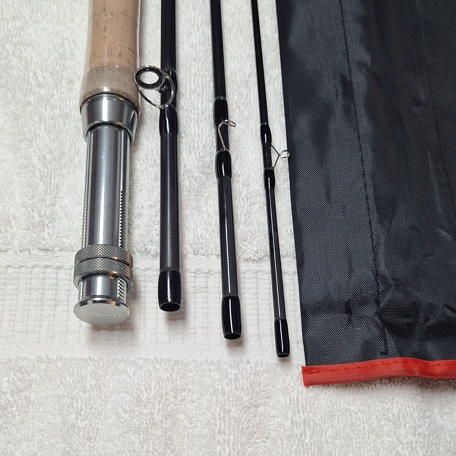 Sougayilang 4905L 9 ft 5/6 wt 4 pc Premium Carbon Fiber Fly Rod Cork with Bag
