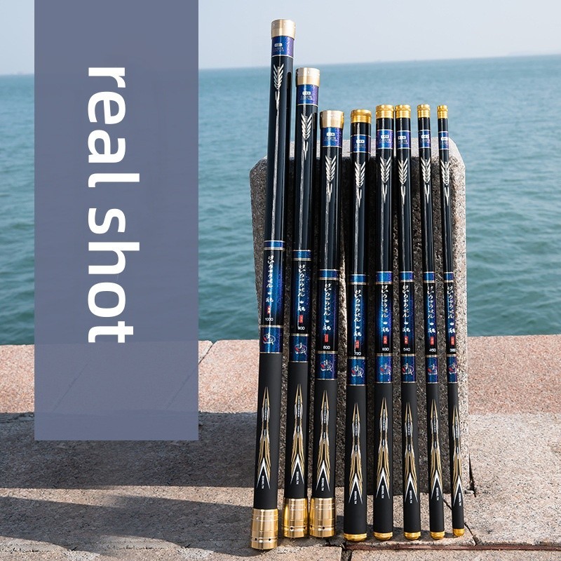 Telescopic Fishing Rod Carbon Fiber Ultra Light Spinning 2.7M-9M Stream Hand Rod