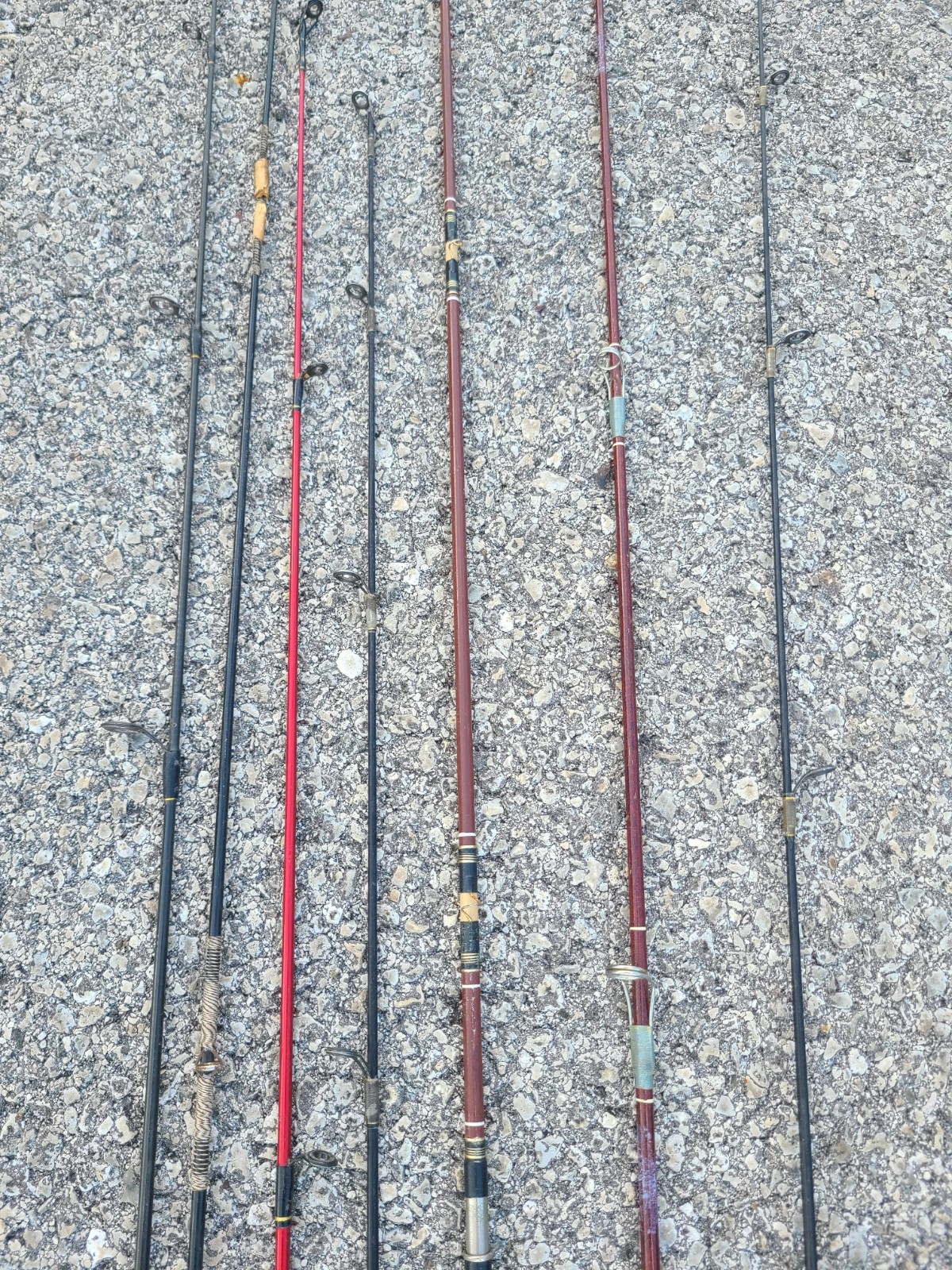 Vintage & Current Fishing Rods Mixed Lot Of 7 Poles