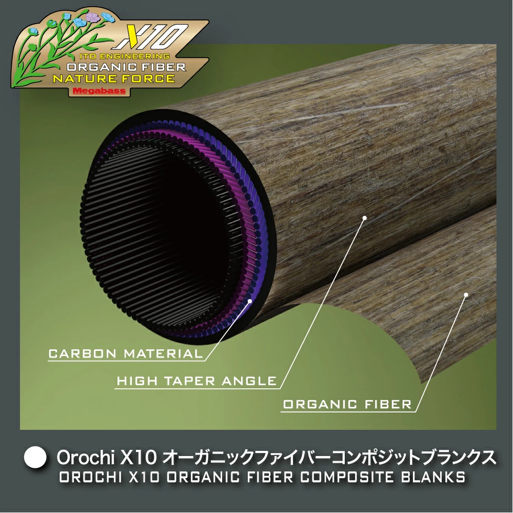 Megabass OROCHI X10 F9-710XT (Black Bass Rod)