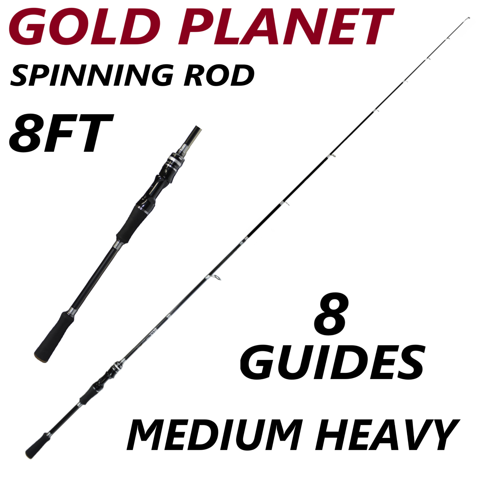 Fishing Spinning Rod Carbon Fiber Portable Medium Fast Lightweight