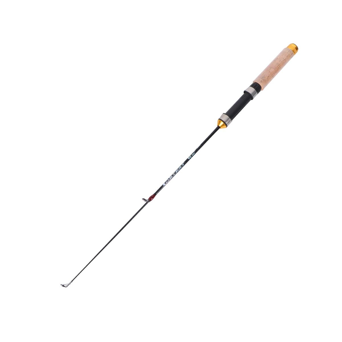 TOYANDONA Pocket Telescopic Fishing Rod, 25.6 Inch Carbon Mini Brown