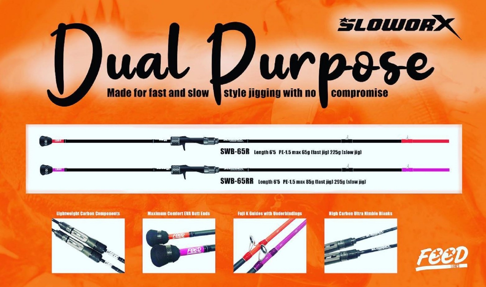 Feed Rod Baitcast Slow Worx SWB-65 R (3787)