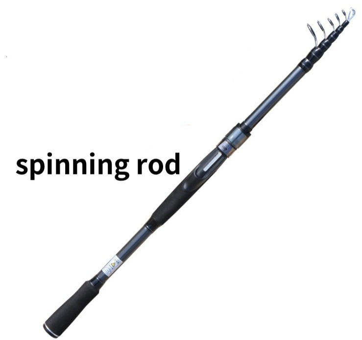 Portable Fishing Rods Telescopic Casting Rod Spinning Carbon Fiber Pole 1.8M-3M