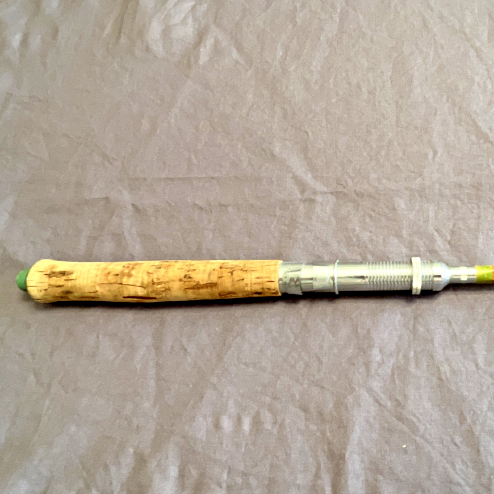 Bamboo Fly Fishing Rod 9ft 3pc Cork Handle Metal Ferrules Vintage