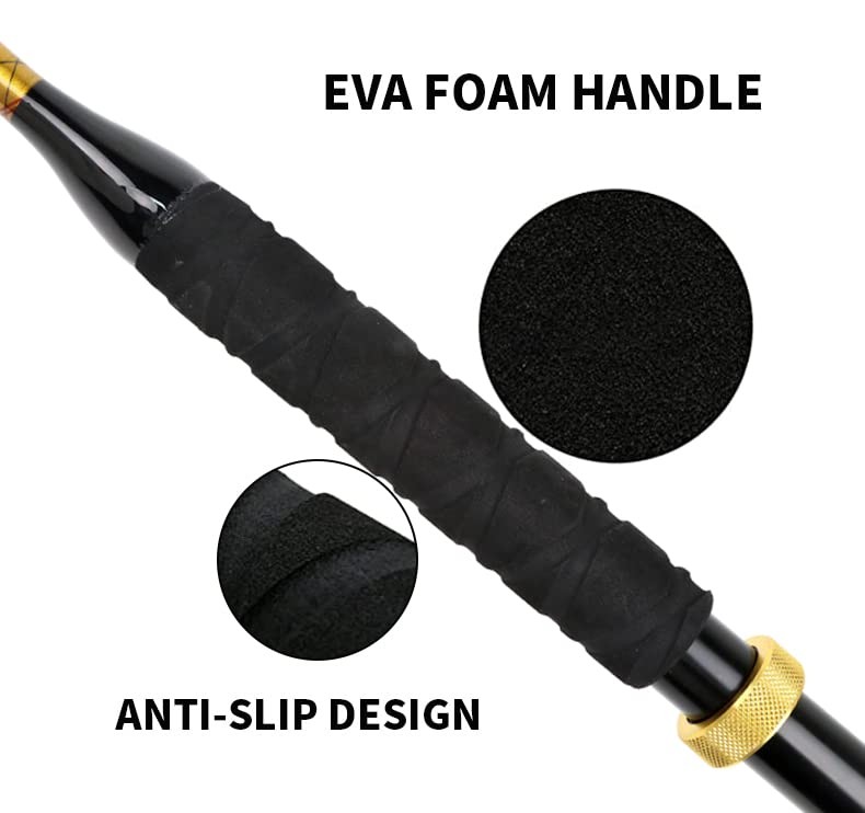 BETTER LEADER Bent But Fishing Rods Saltwater, Deep Sea Fishing Pole with Swi…