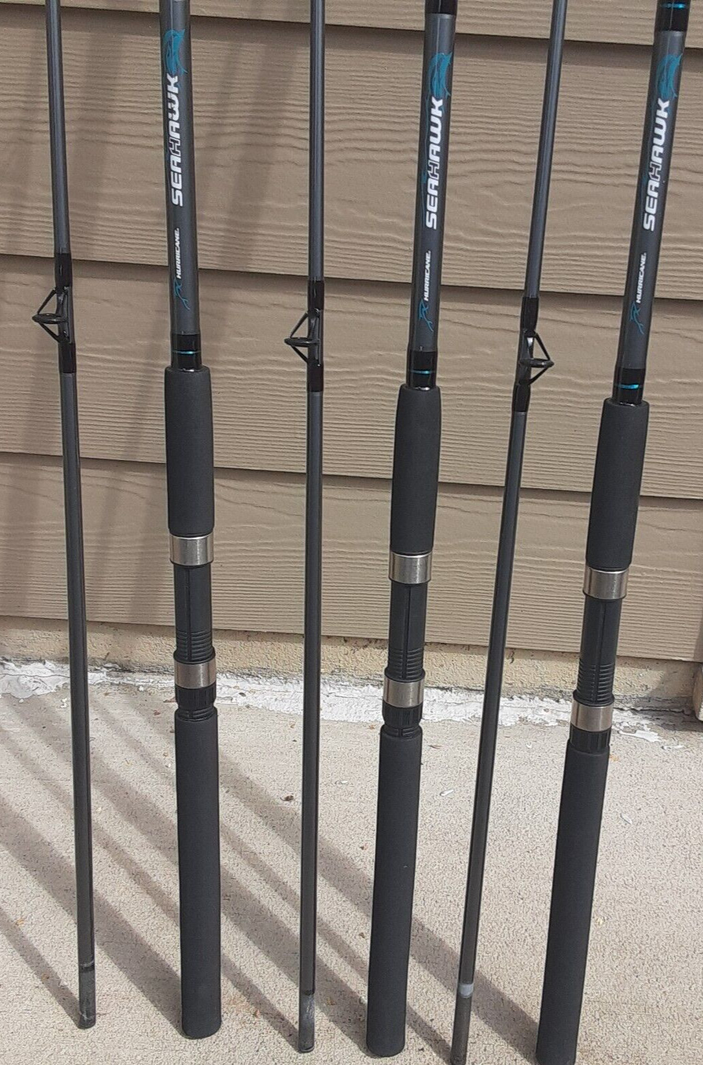 Lot of 3 Hurricane Seahawk 8’ Spinning Rods MH Action 12-25 Lb Catfish Saltwater