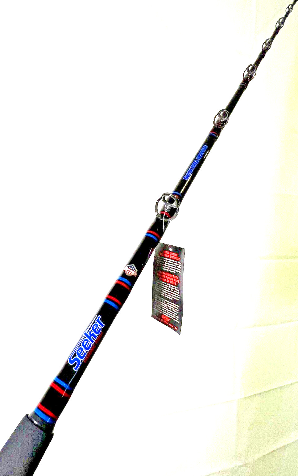 Seeker G 6465XH 6 1/2” Black Steel Graphite 40-80Lb Jig And Bait Fishing Rod USA