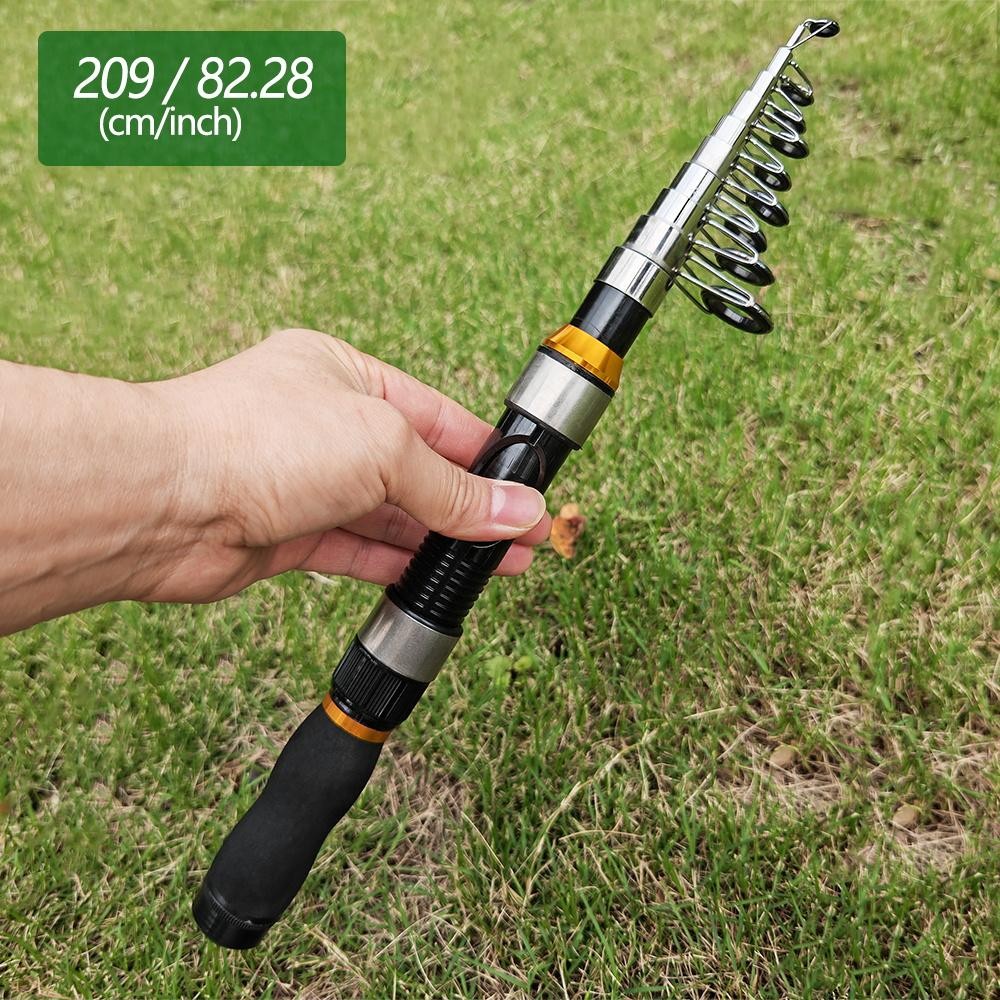 JOSBY Telescopic Fishing Rod 1.5M 2.1M 2.3M Carbon Fiber Portable Travel Fishing