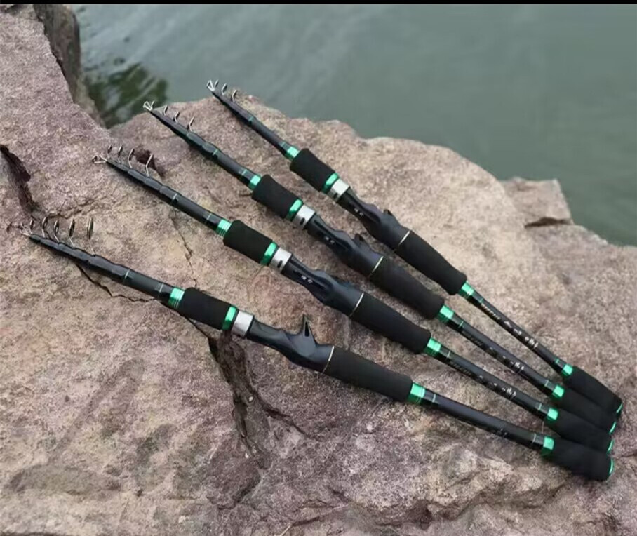 1.8m-2.7m Telescopic Fishing Rods Carbon Fiber Ultralight Spinning Casting Rods