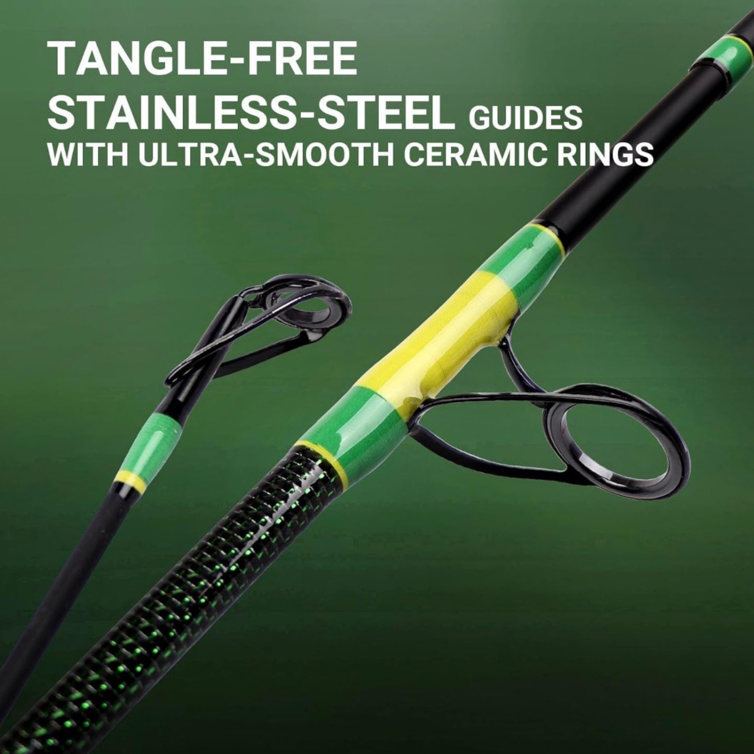 Fiblink 9FT 2-Piece Spinning Rod Saltwater Surf Fishing Carbon Fiber