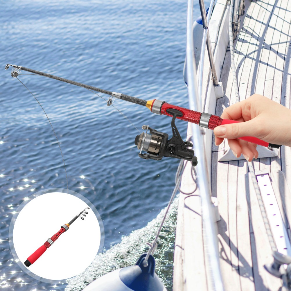 Small Short Fishing Pole Outdoor Fishing Rod Professional Angling Pole Short