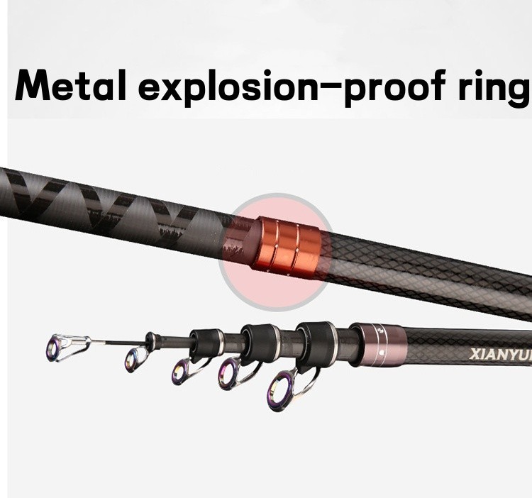 Telescopic Fishing Rod Carbon Fiber Spinning Rod Travel Fast Sensitivity Pole