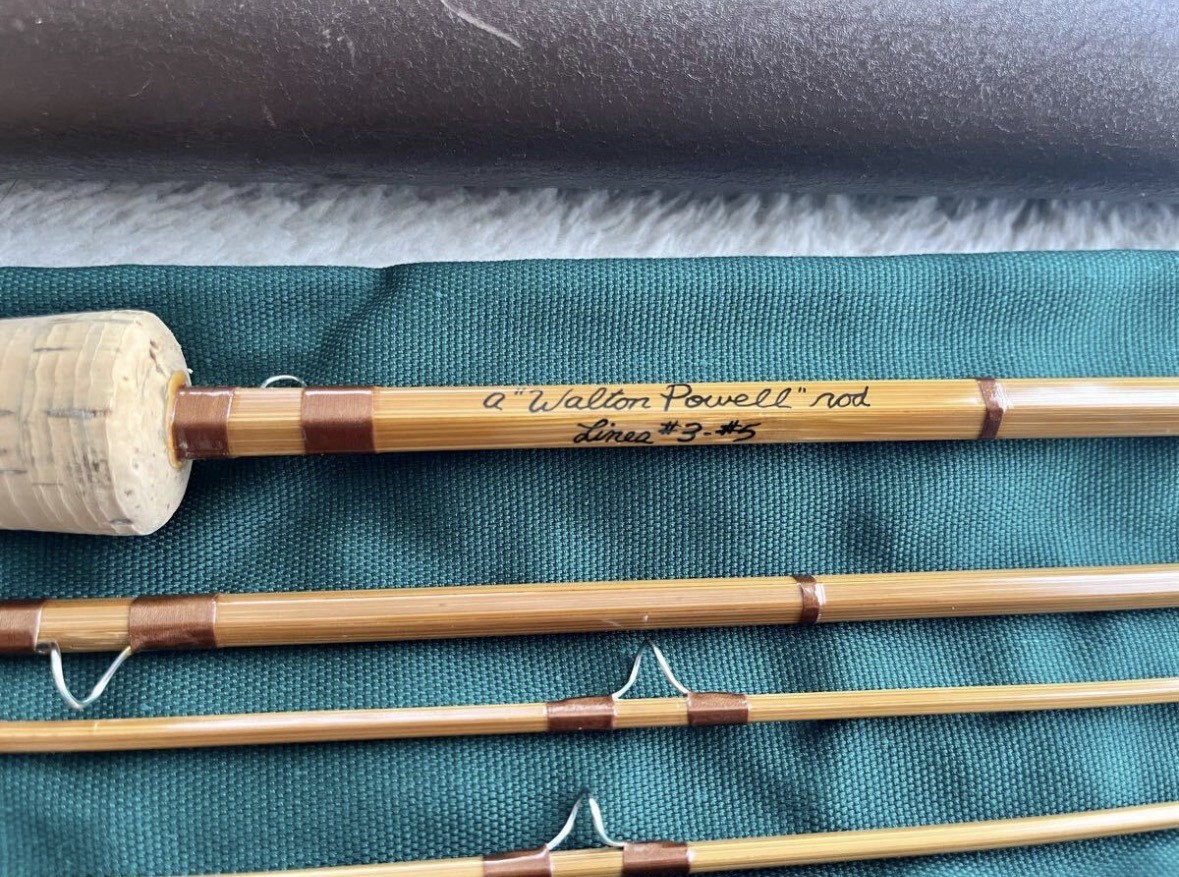 Powell Semi-hollow bamboo 7’6″ #3-5 3pc Fly Rod Free shipping DDP until 7/6