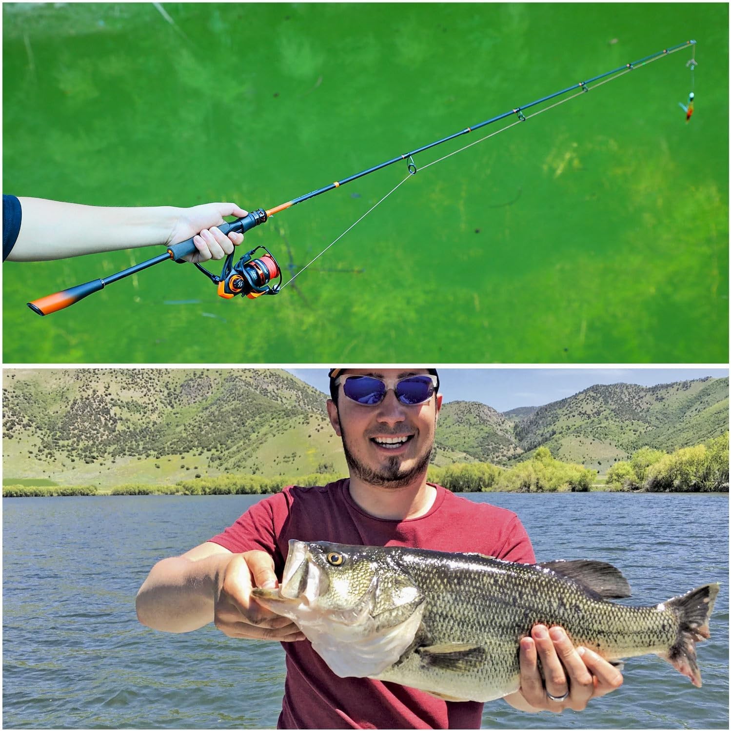 Spinning Combo 5.2:1 Gear Ratio 15LB Drag IM6 Graphite 2-Piece Rod M/MH Power