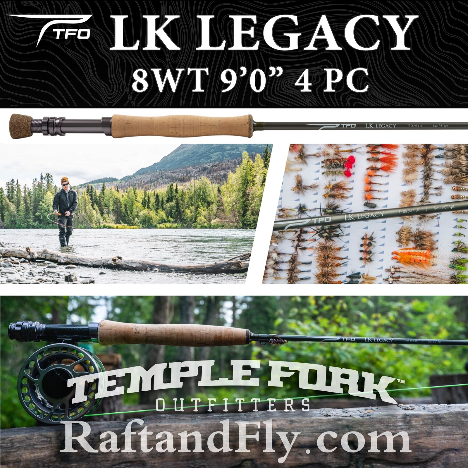 TFO LK Legacy 8wt 9’0″ Saltwater Fly Rod | Lifetime Warranty – FREE SHIPPING