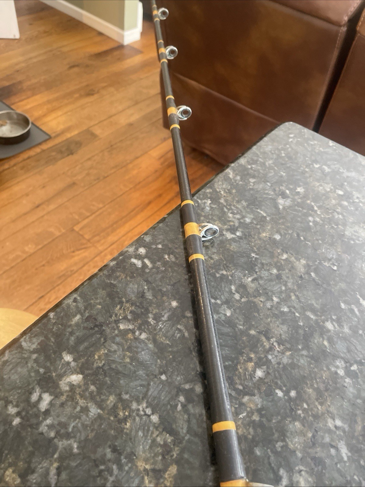 shakespeare ugly stick 7’8” cust Ybsalt H20 Heavy Fuji Reel Seat Vtg 7 Guide 1pc