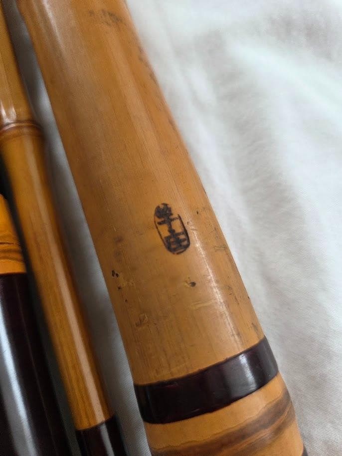 Japanese bamboo fishing rod 137cm used vintage fishing gear