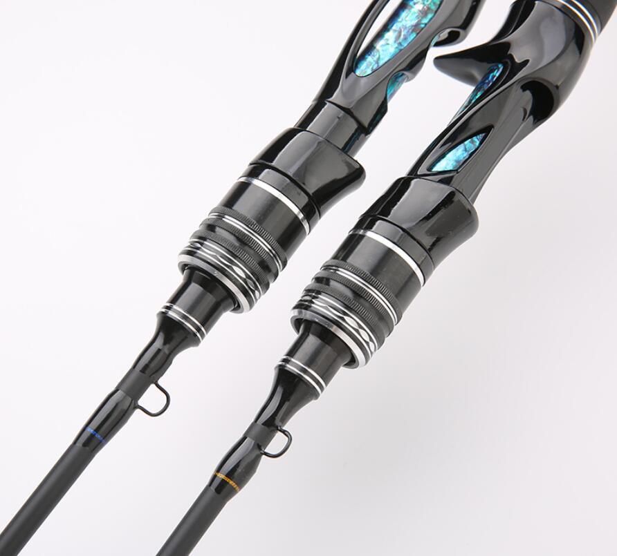 Casting Spinning Fishing Rods 5.5 ft 6 ft Carbon Fiber Rod 2 Section Travel Pole