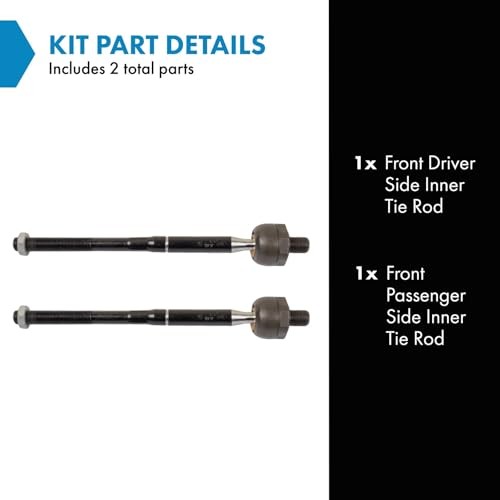 Inner Driver and Passenger Side Tie Rod Set 2 Piece Compatible with PSA27907