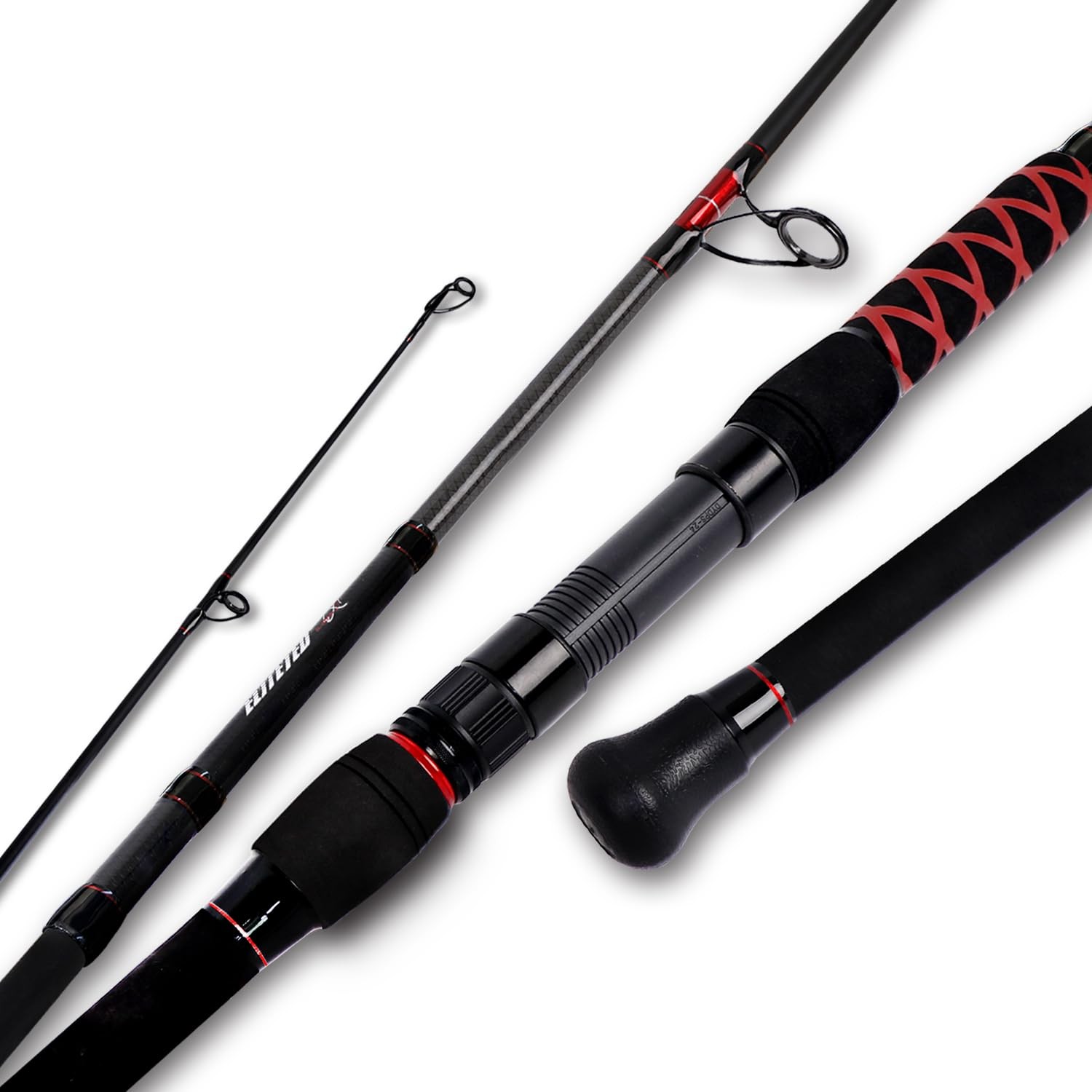 Fiblink Surf Spinning Fishing Rod 2-Piece/3-Piece Carbon Fiber Travel Fishing