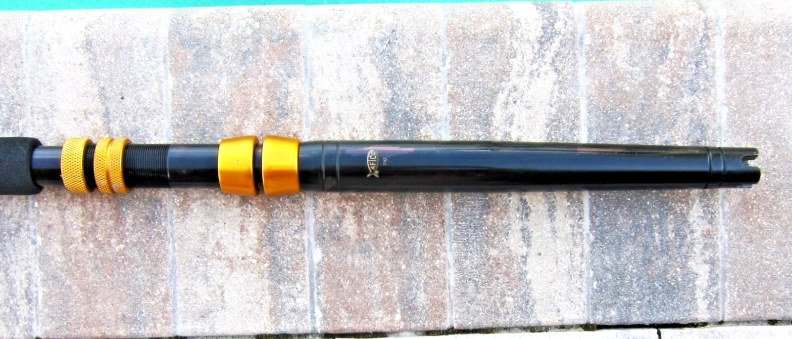 Custom MELTON INTERNATIONAL Stand-Up Rod: 6′; 80-100lb AFTCO Rollers & Butt-USED