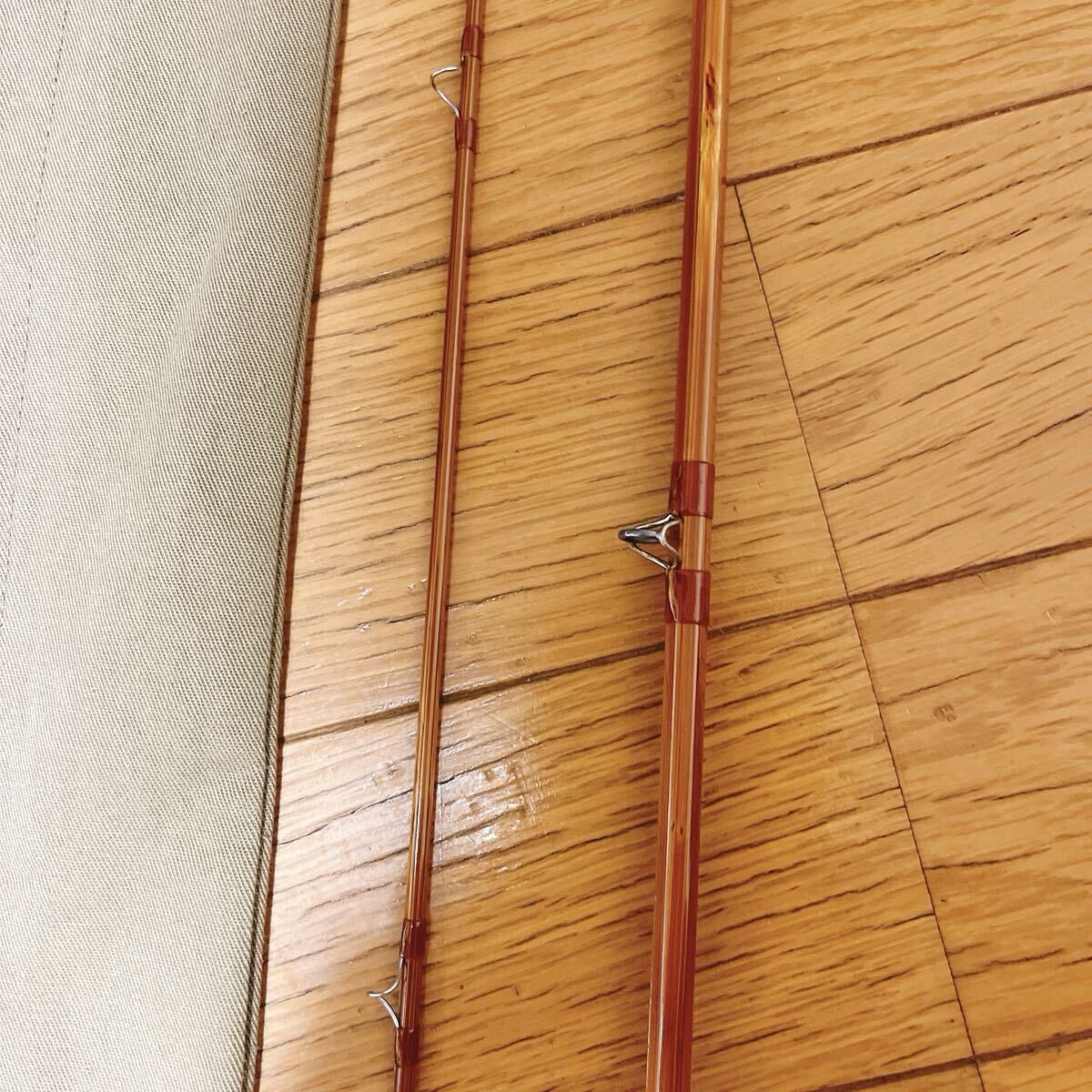 Extremely rare Takada Moriyasu bamboo rod 276-4T fly rod, 2-piece bamboo.