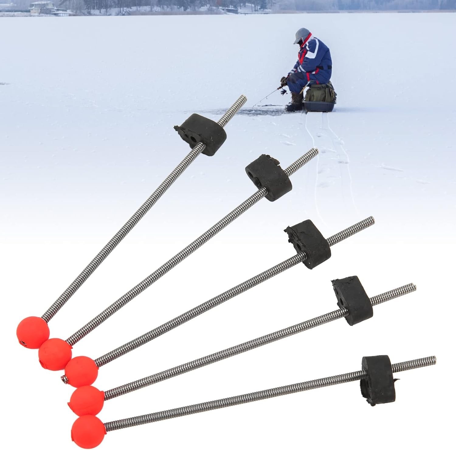 5PCS Waterproof High-Strength Ice Fishing Rod Tips for Freshwater Adventures