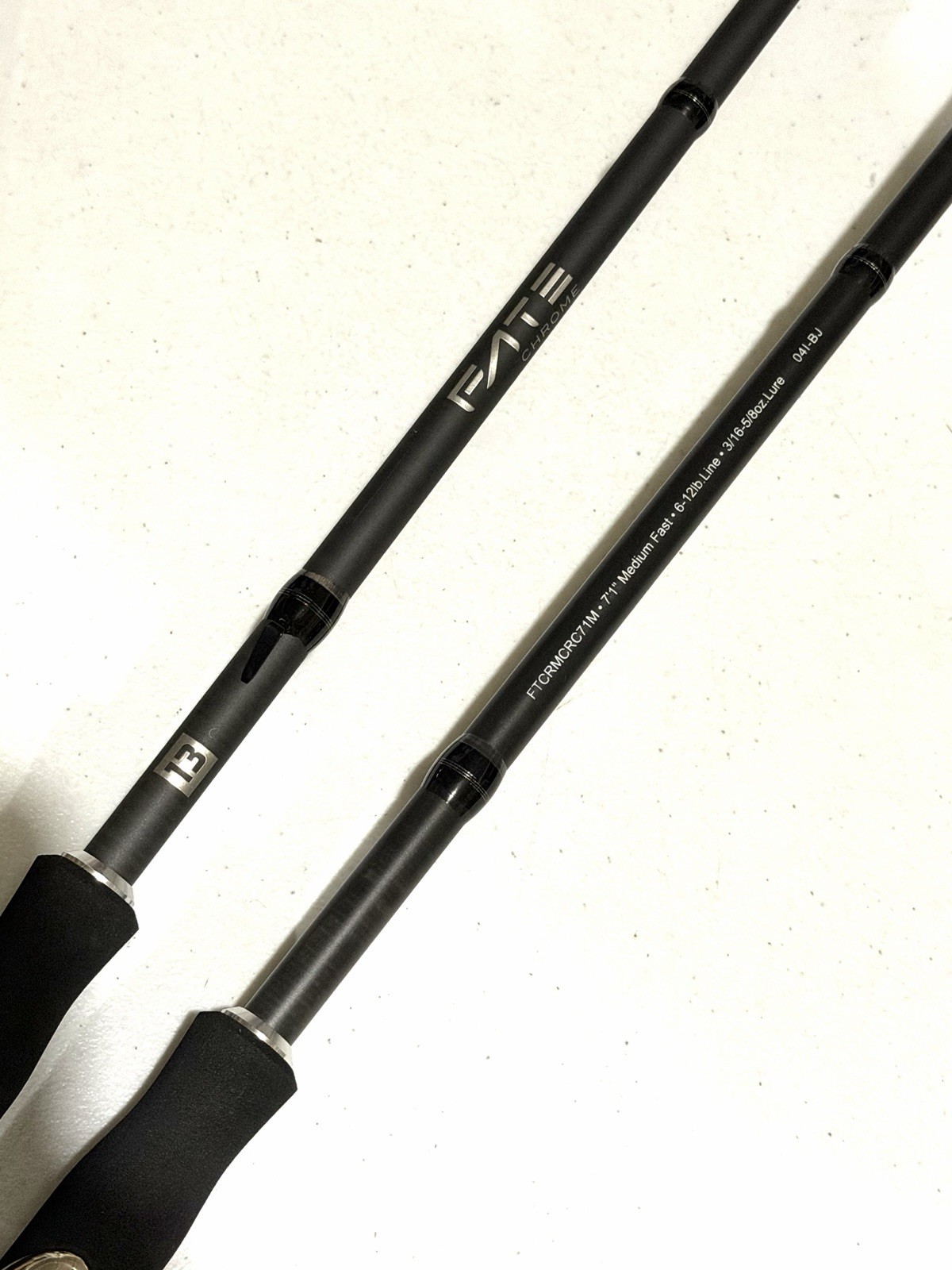 LOT of 2 – 13 Fishing FATE CREED Chrome Spinning Rods – Saltwater Freshwater