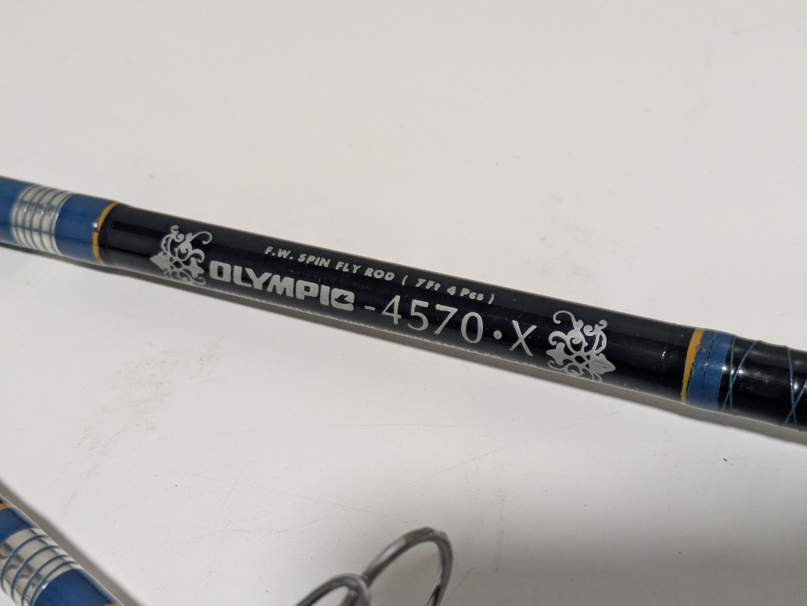 Olympic 4570-X F.W. Spin Fly Rod 7′ 4-Piece Fishing Pole Blue