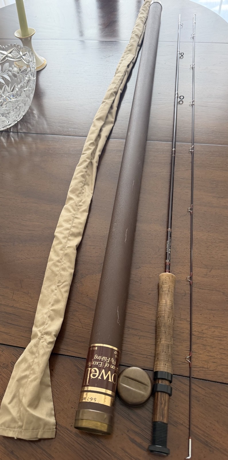 POWELL SIGNATURE 8’6″ 5/6/7 WT FLY ROD CHICO CA / TUBE & BAG GREAT CONDITION