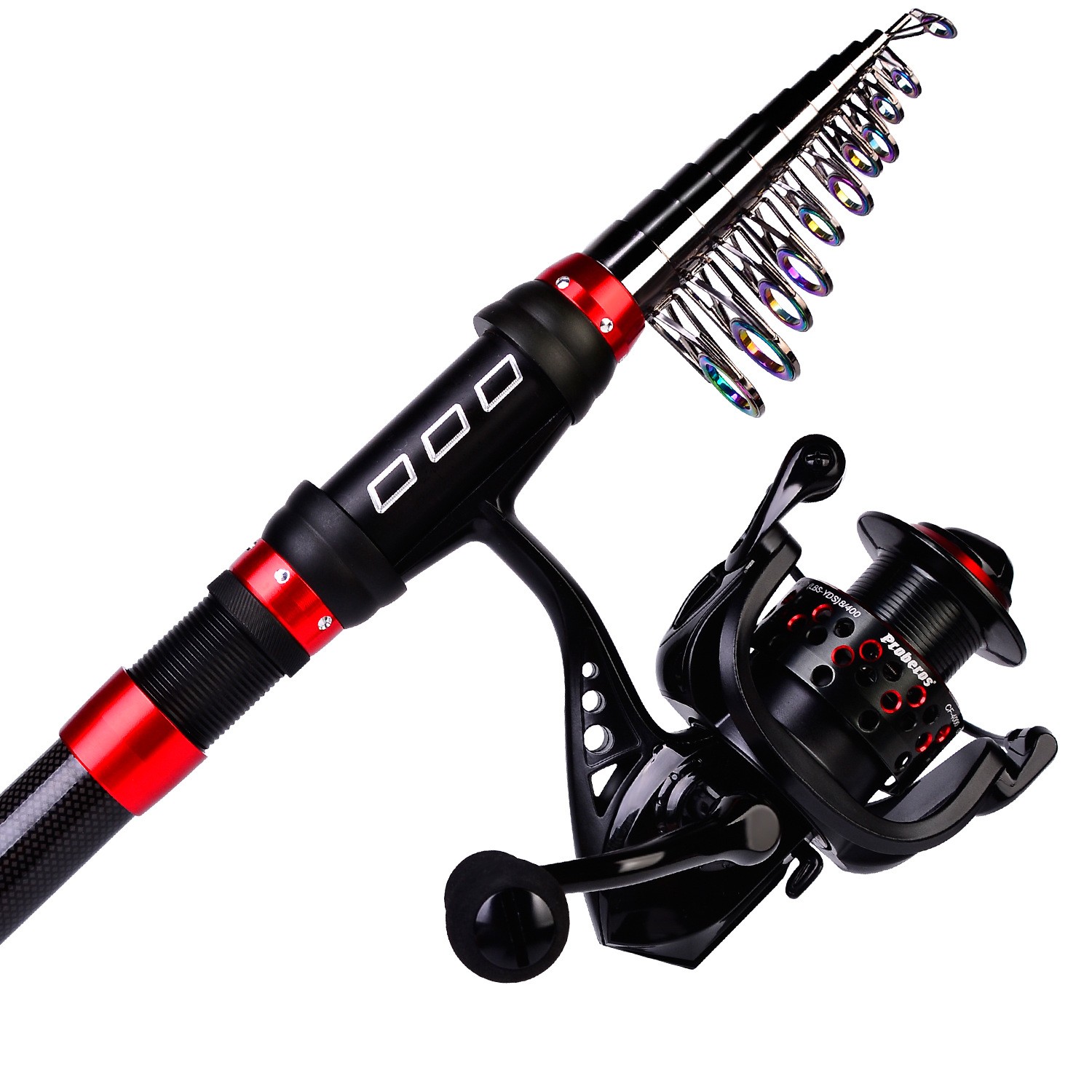 1.8-3.6M ultrashort Telescopic Fishing Rod Carbon Fiber Travel Sea Spinning Pole
