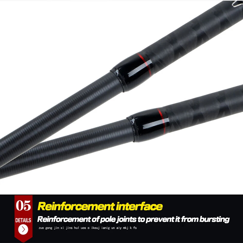 1.8m-3.0m Telescopic Spinning Fishing Rods Carbon Fiber Lure Pole Bait WT 8-18g
