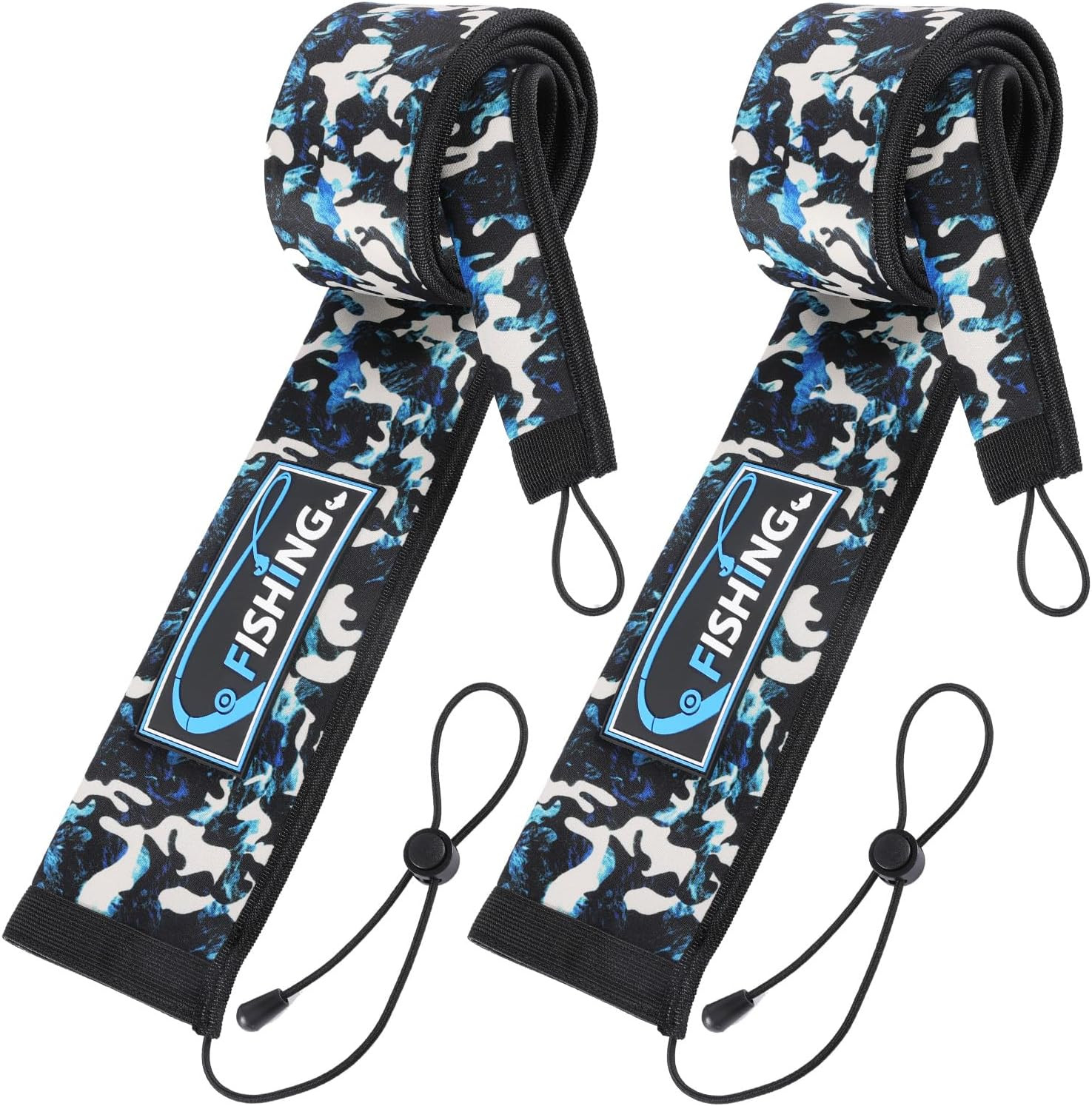 2Pcs Neoprene Fishing Rod Sleeve for Casting, Trolling, Spinning Rods – Li