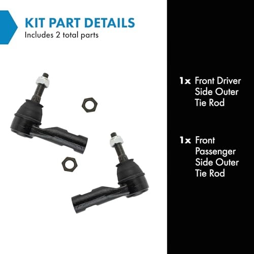 Outer Driver and Passenger Side Tie Rod Set 2 Piece Compatible with PSA66918