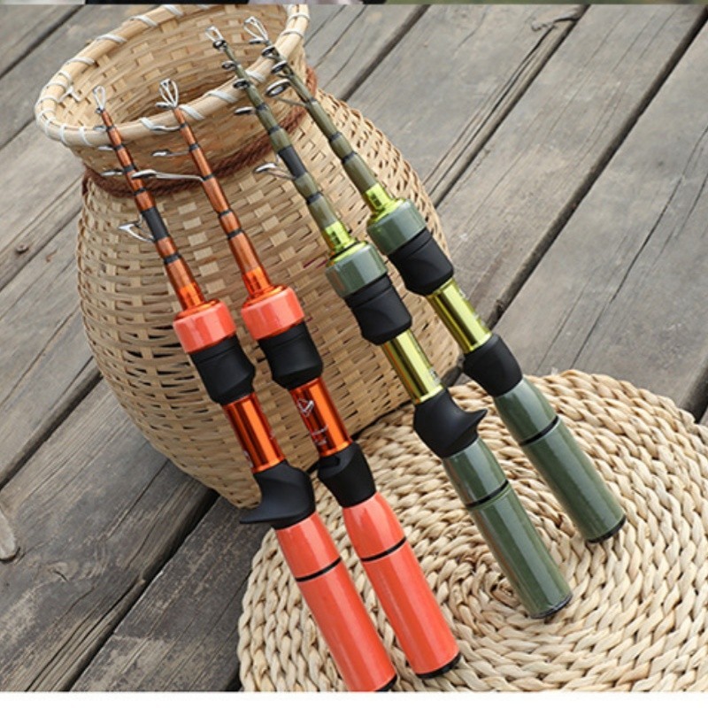 Travel Spinning Rod 5ft 5.6ft 2-6lb Telescopic Casting Rod Carbon Trout