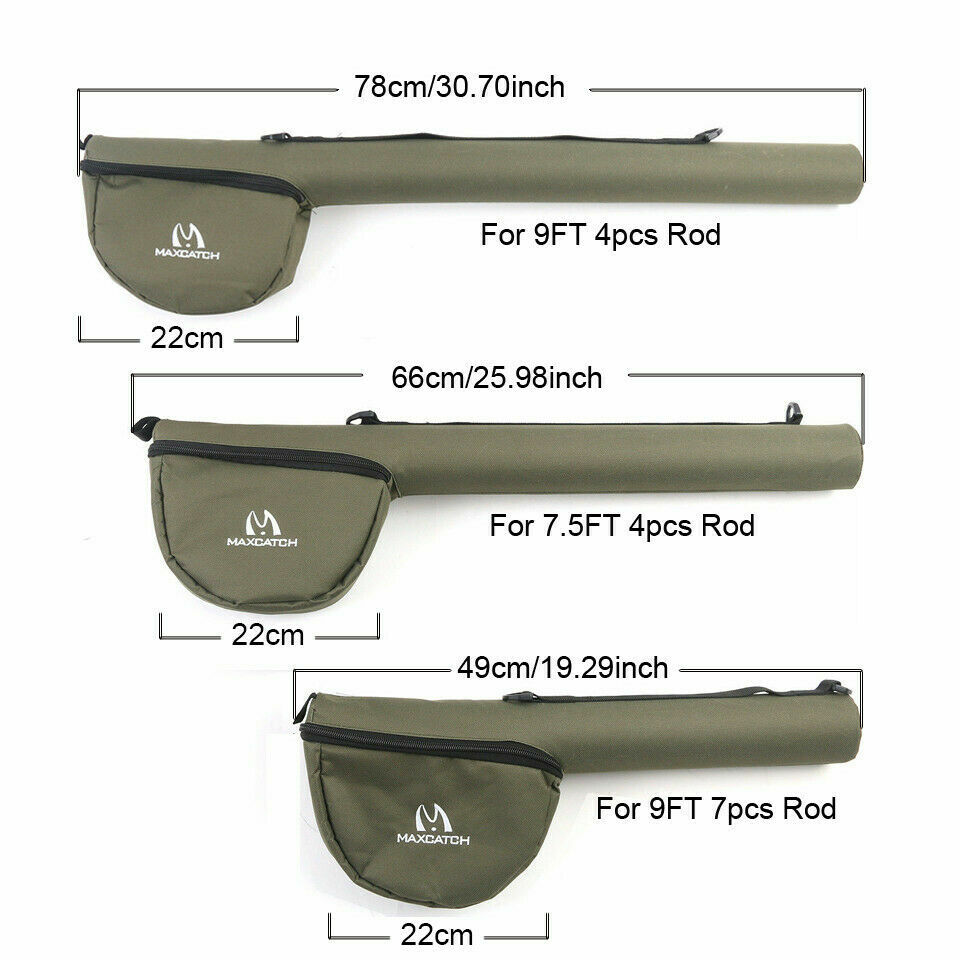 Fly Fishing Rod Tube Cordura/Carbon/Aluminum Rod Case For 9FT/10FT 4Sec Rods