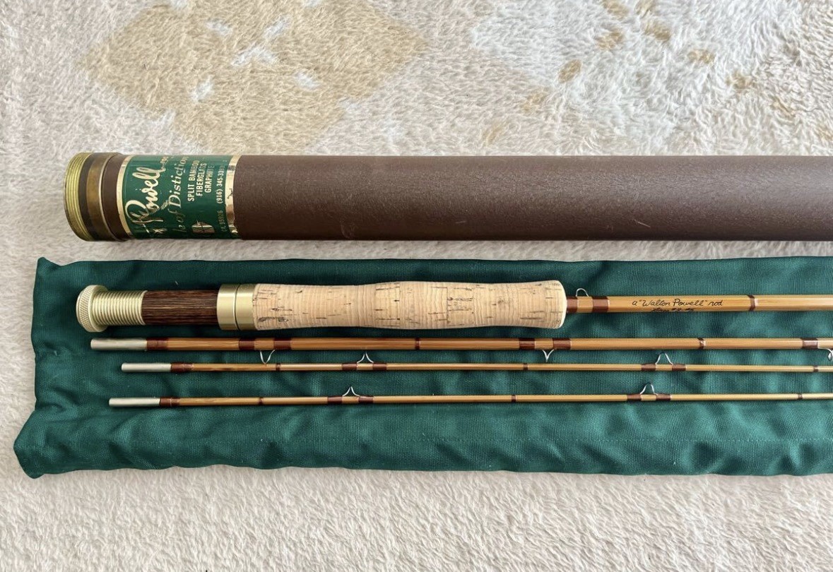 Powell Semi-hollow bamboo 7’6″ #3-5 3pc Fly Rod Free shipping DDP until 7/6