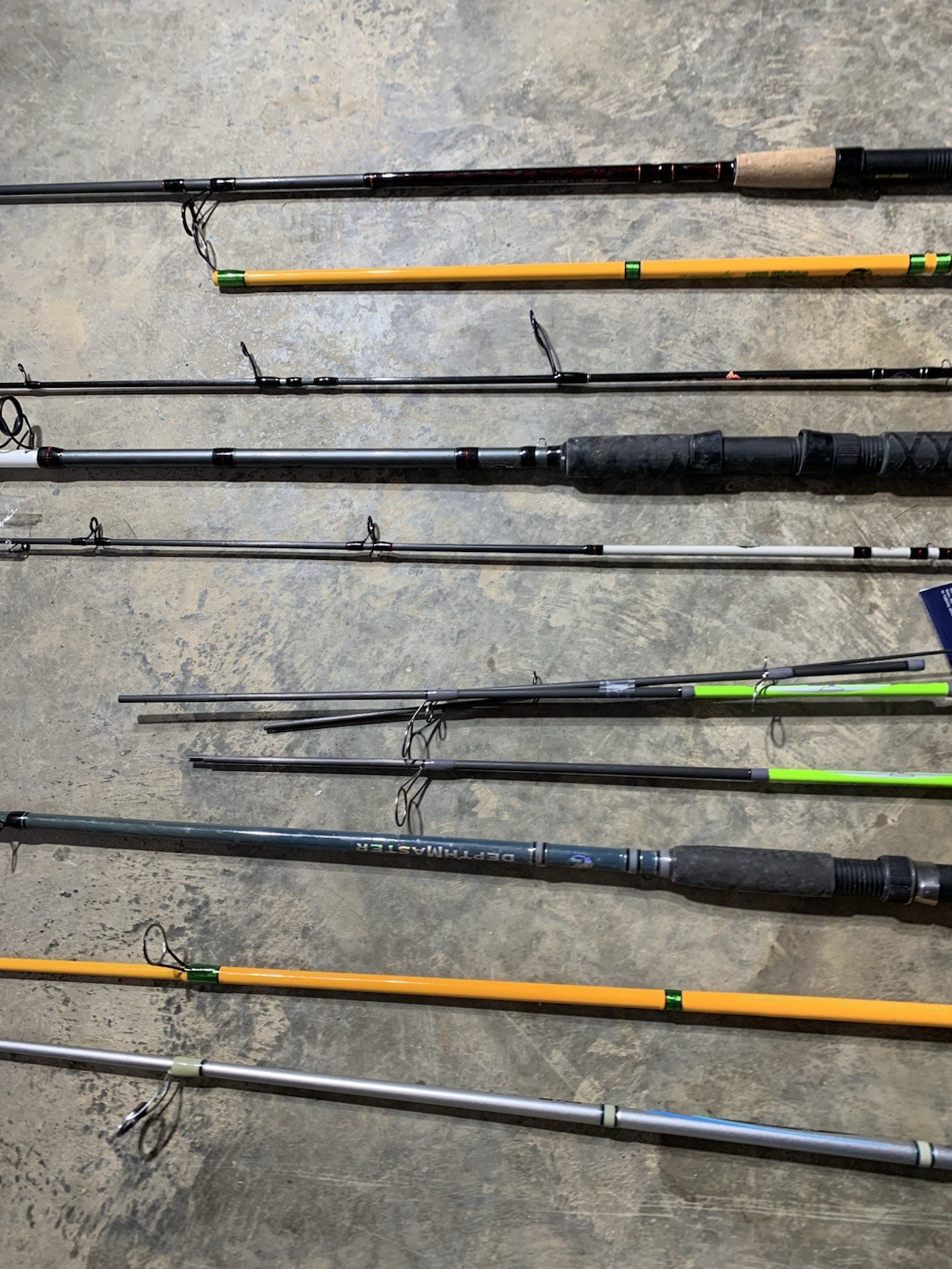 LOT OF 10 BASS PRO SHOPS FISHING RODS (BROKEN)