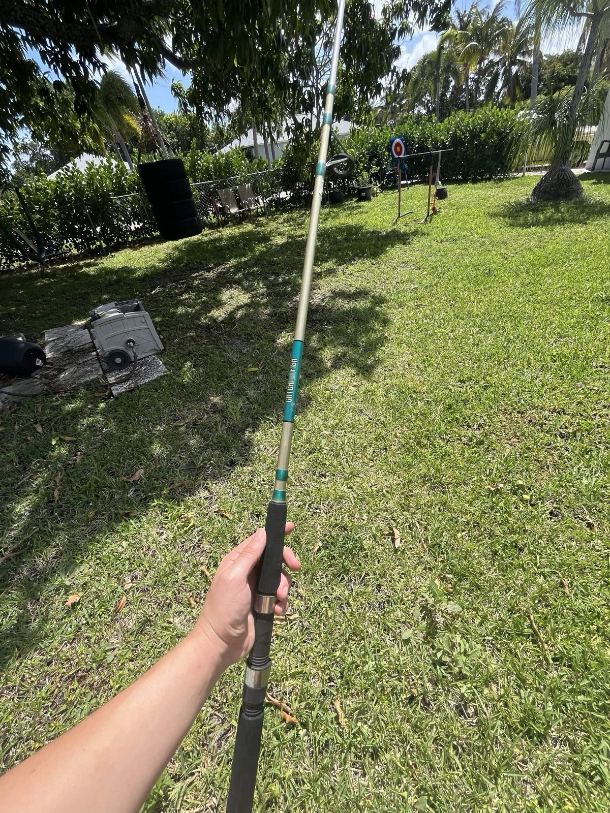Catch More Fish Catfish 7ft Heavy Casting Rod Fiberglass Freshwater Green/Black