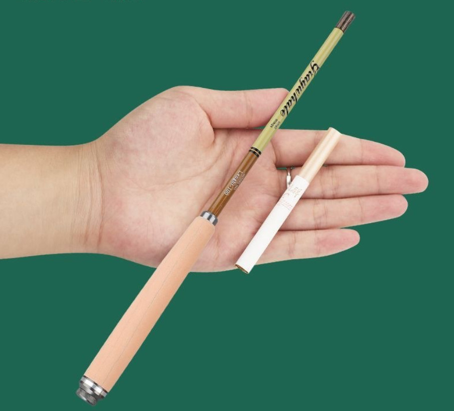 25cm Ultra Short Telescopic Fishing Rod Carbon Fiber Micro Ring Lightweight Pole