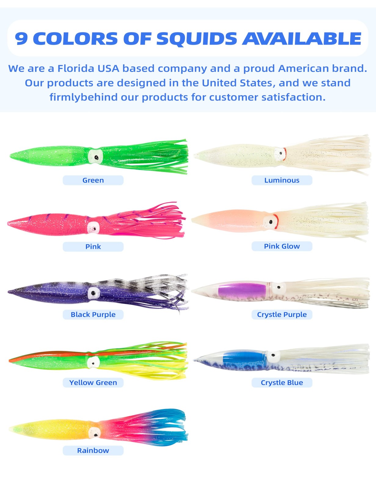 BLUEWING 36″ Upgraded Fishing Spreader Bar Formation with 9″ Floating Squids …
