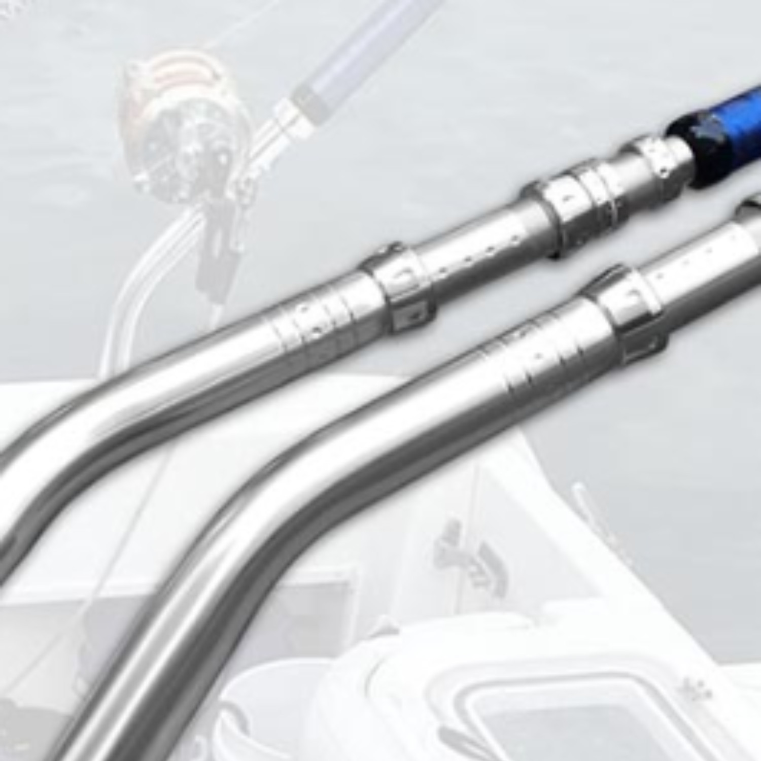 2 Piece 5’6 Trolling Fishing Rod Bent Butt Roller Guides Saltwater 50-80 lbs