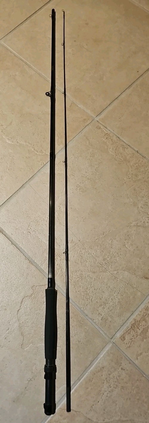SOUTH BEND 2pc 8′ GRAPHITE BLACK FLY CAST ROD #3675 FOR 5/6 Wt LINE
