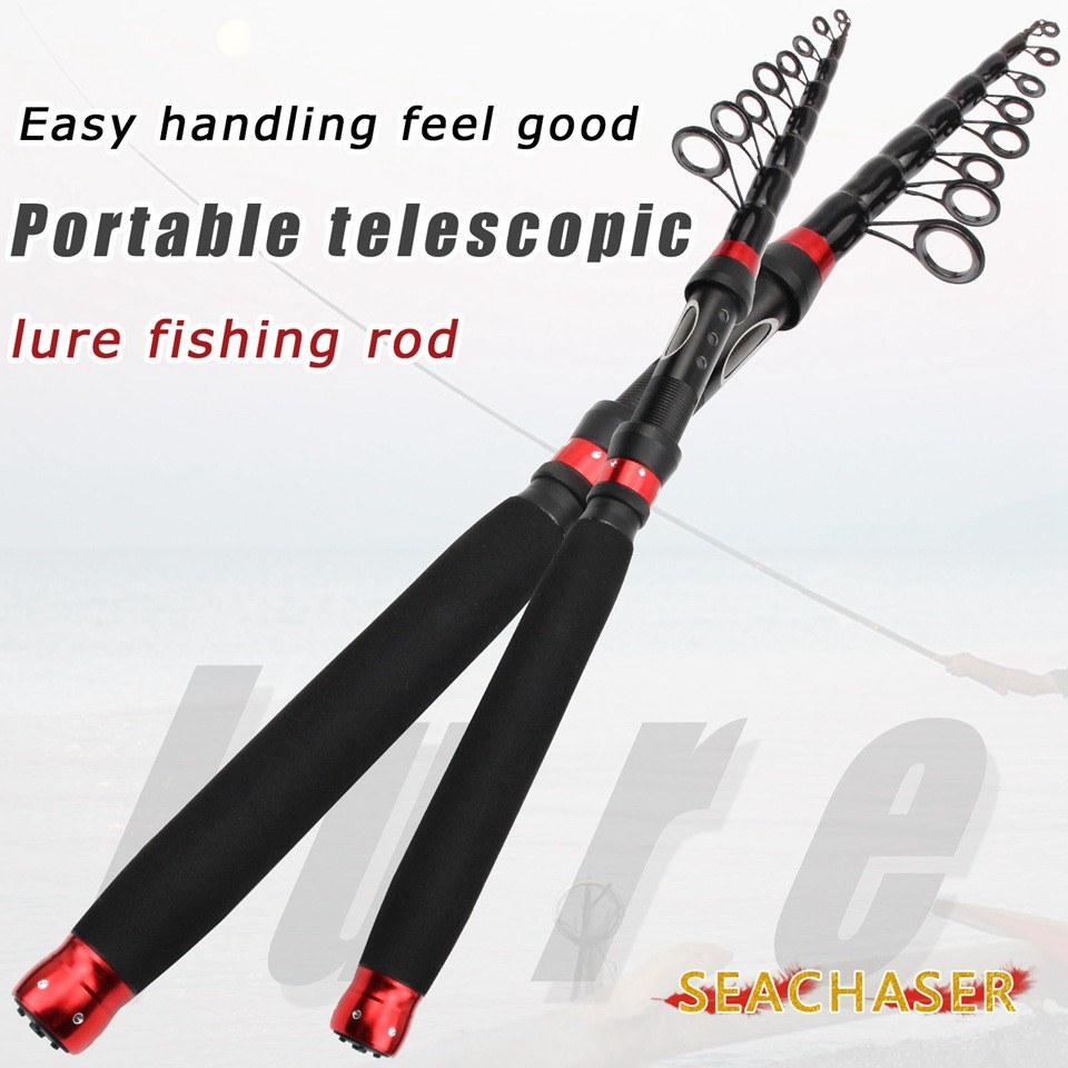 1.8-3.0M Carbon Fiber Telescopic Fishing Rod Pole Sea Saltwater Freshwater New