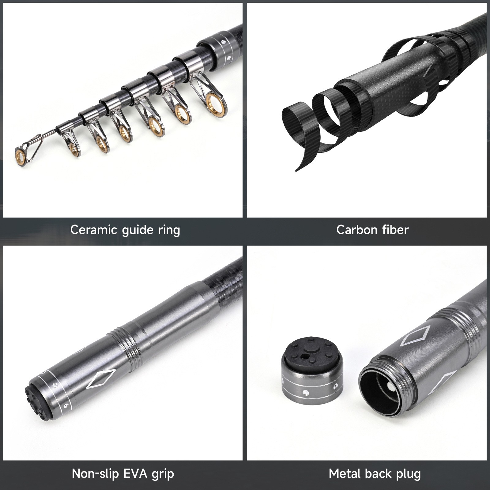 Telescopic Fishing Rods Spinning Casting Rod Carbon Fiber Rod Bass Ultra Light