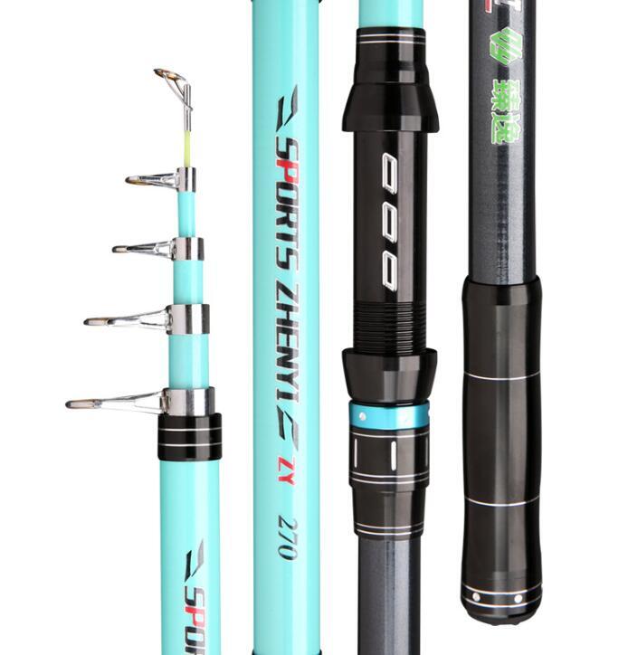 Telescopic Fishing Rod Trout Travel Rock Rod High Carbon Fiber 2.1M 2.4M 2.7M 3M